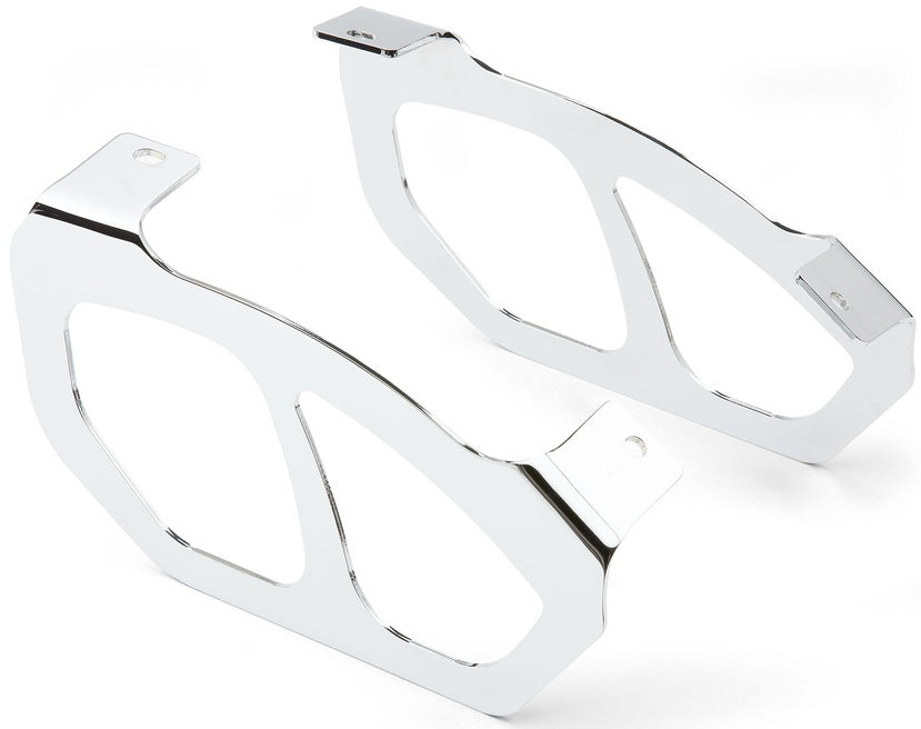 Chrome Cobra saddlebag supports for Honda VT1300 Sabre motorcycle, compatible with 2010-2014 models, with mounting hardware visible.