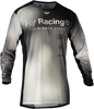 Fly Racing Lite Se Legacy Jersey in light grey and black, medium size, lightweight motocross jersey with breathable fabric.