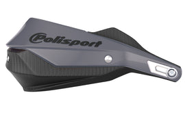 Polisport Plastics Trail Blazer handguards in Nardo grey and black, designed for motorcycle protection and style.