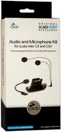 Cardo Systems G9/G9x bike-to-bike audio kit with electrical connectors, designed for motorcycle communication systems.