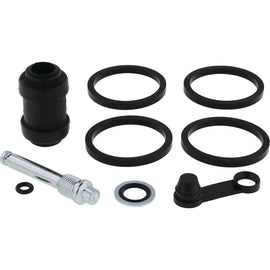 All Balls rear brake caliper rebuild kit 42344-08A with brake components and hardware for motorcycle braking system.