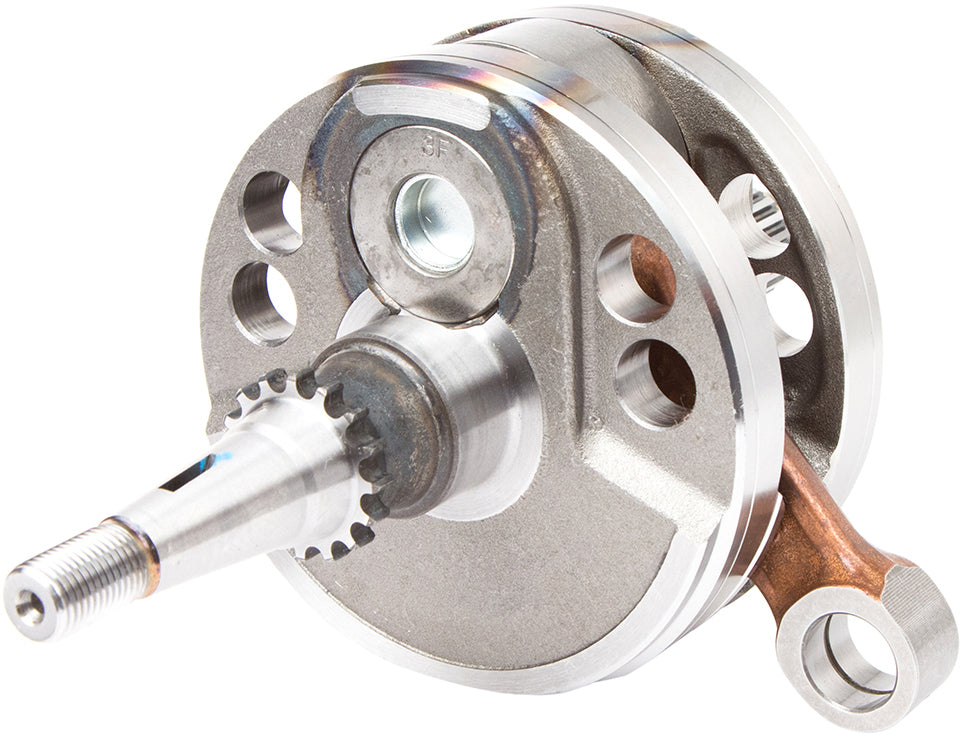 Hot Rods Stroker Crankshaft for engine, 421-4149, showing polished metal with detailed machining for performance enhancement.