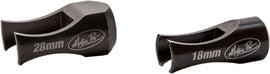 Motion Pro T-6 valve adapter for 18/28mm tires, black metal tool with handle, used for motorcycle or bicycle valve maintenance.