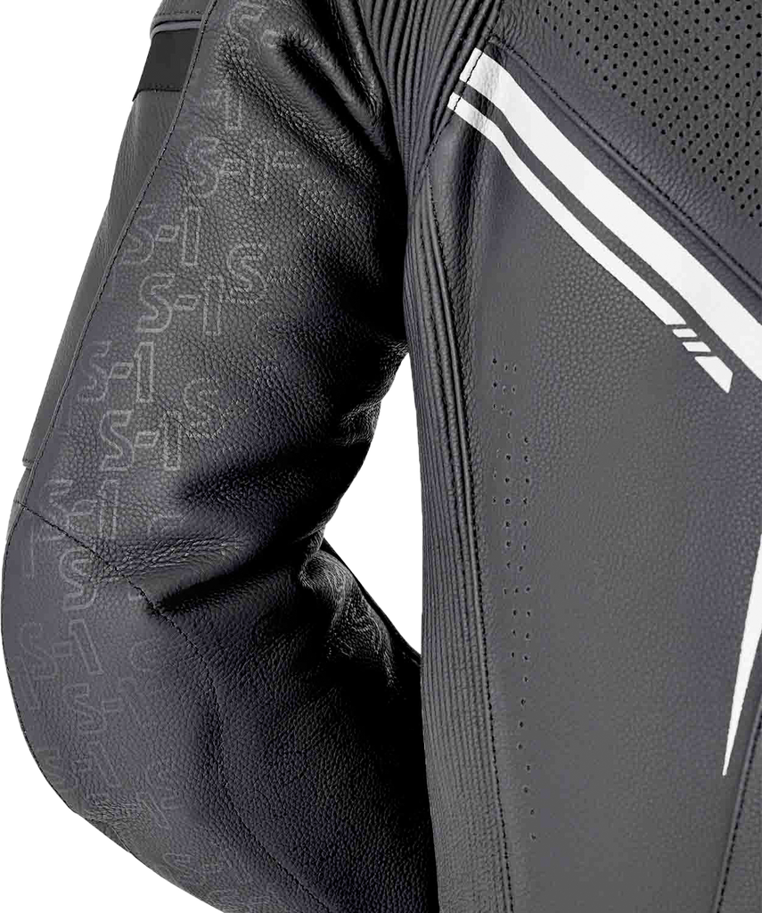 S1 D3o Suit Blk/Whi Leather Lg