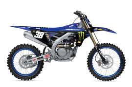 DCOR Complete Kit 25 Mey YZF 250 graphics and decals in black, designed for 2024-2025 Yamaha YZF 250 motocross bike.