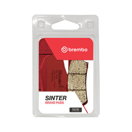 Brembo Prime SP brake pads, sintered brake pads for high-performance braking, shown in a close-up view.