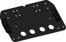 KFI Products KFI Plow Mount 10-6655 showing sturdy metal construction and mounting brackets for snow plow attachment.