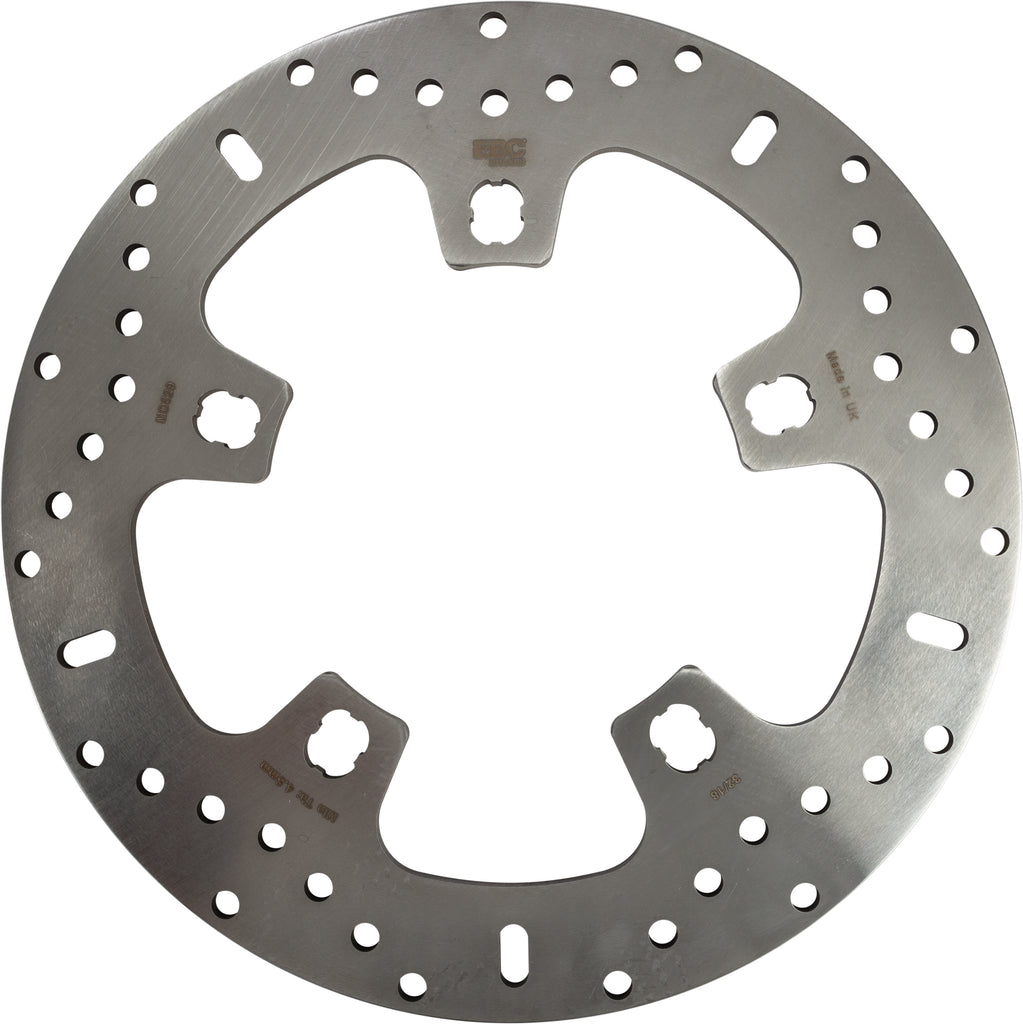 EBC Motorcycle Brakes V-Twin Street Rotor Md529 showing a close-up of the brake rotor with detailed surface texture and branding.