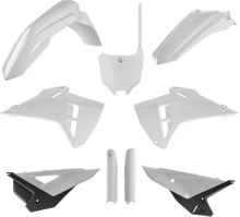 Load image into Gallery viewer, Polisport Plastics Honda CRF restyle kit in white, body panel set including front and side plastics for motorcycle customization.