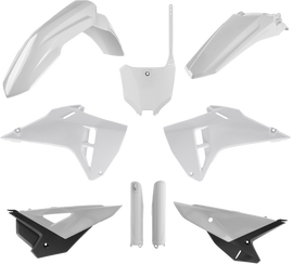 Polisport Plastics Honda CRF restyle kit in white, body panel set including front and side plastics for motorcycle customization.