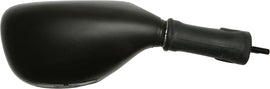 Emgo right motorcycle mirror for Kawasaki 56-9904 with a sleek black finish and round reflective surface.
