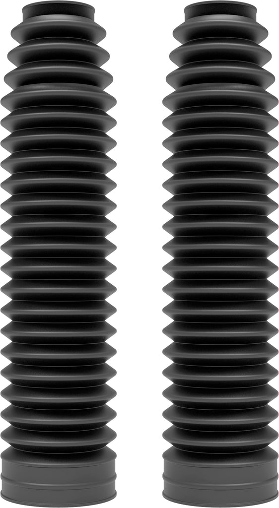 Polisport Plastics black fork boots for 250x32x60 motorcycle forks, with 20 wave design, part number 64-1042.