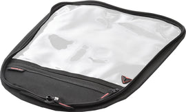 Fly Racing medium tank bag base for motorcycle luggage, shown on a motorcycle with mounting features visible.