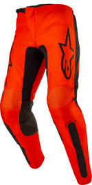 Alpine Star Fluid Lurv Pants in hot orange and black, size 30, featuring sporty design with adjustable waist and stylish details.