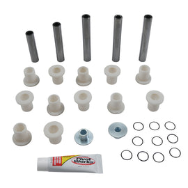 Pivot Works suspension IRS bearing kit Pol 52-1410 with various bearings and hardware for bike suspension maintenance.