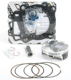 Wiseco top end piston kit with aluminum arm, includes components for 76.80mm engine, high compression 13.5:1 ratio, for motorcycle engines