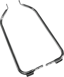 HardDrive chrome saddlebag support kit for Harley FLT 97-08, luggage support brackets shown in the image.