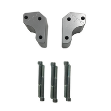 Load image into Gallery viewer, HeliBars handlebar risers 281-0303 installed on motorcycle handlebars, providing improved rider comfort and control.
