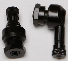 Black Competition Werkes 90/Straight Air Valve with 8.3mm fitting, designed for motorcycle or vehicle air systems.