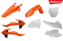 Polisport Plastics OEM color plastic body kit with various panels, shown on a white background.