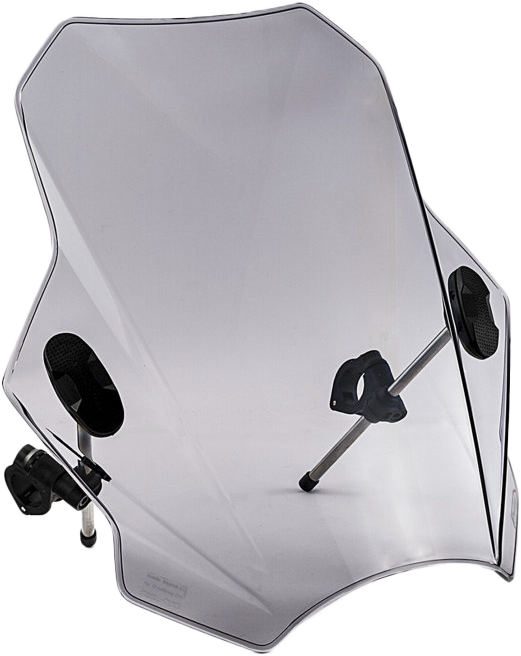 PUIG Bat Smoke motorcycle windshield windscreen, dark tinted with aerodynamic shape, designed for improved rider protection.
