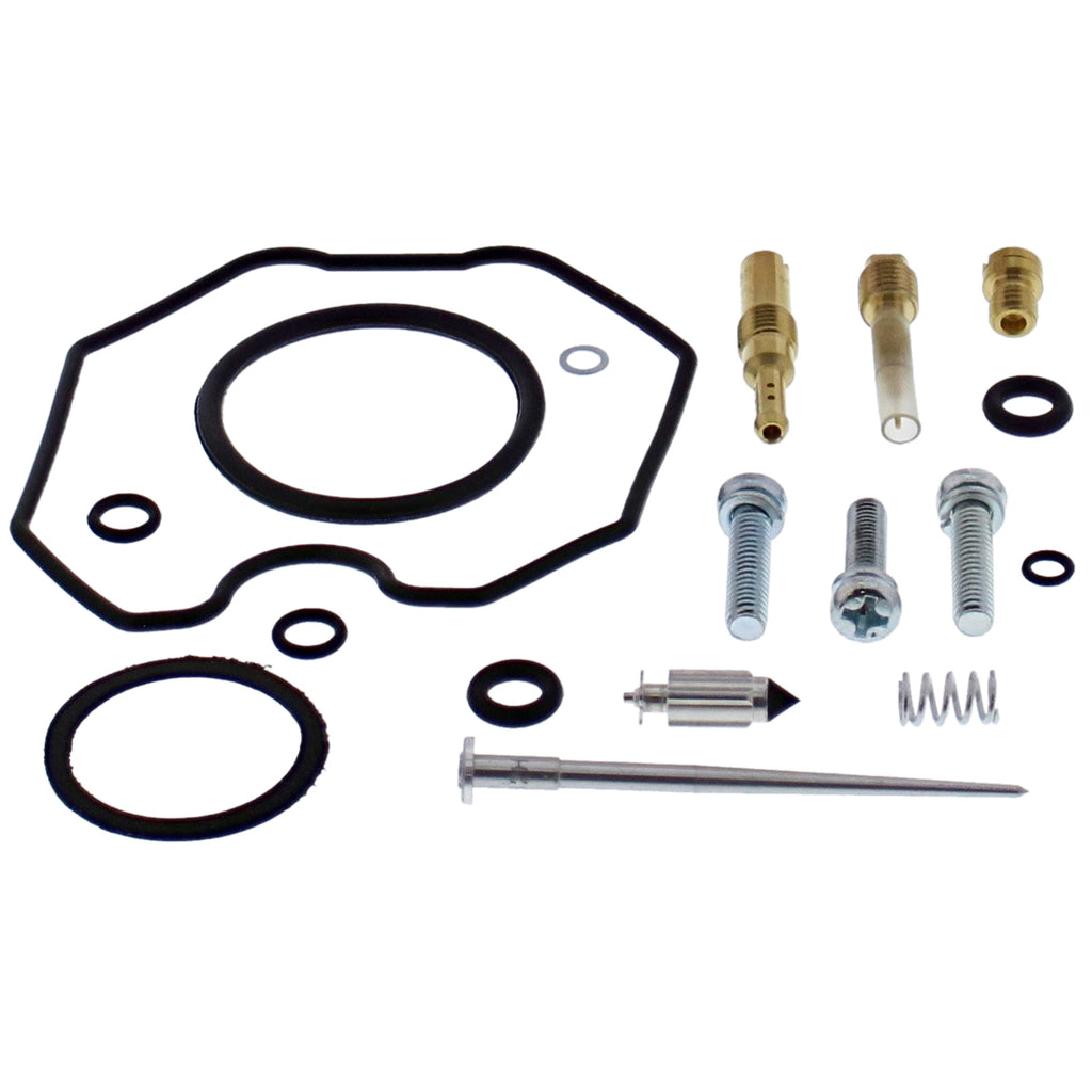 All Balls Carburetor Repair Kit 226-10009 for intake and fuel system, showing assorted gaskets and components on a white background.