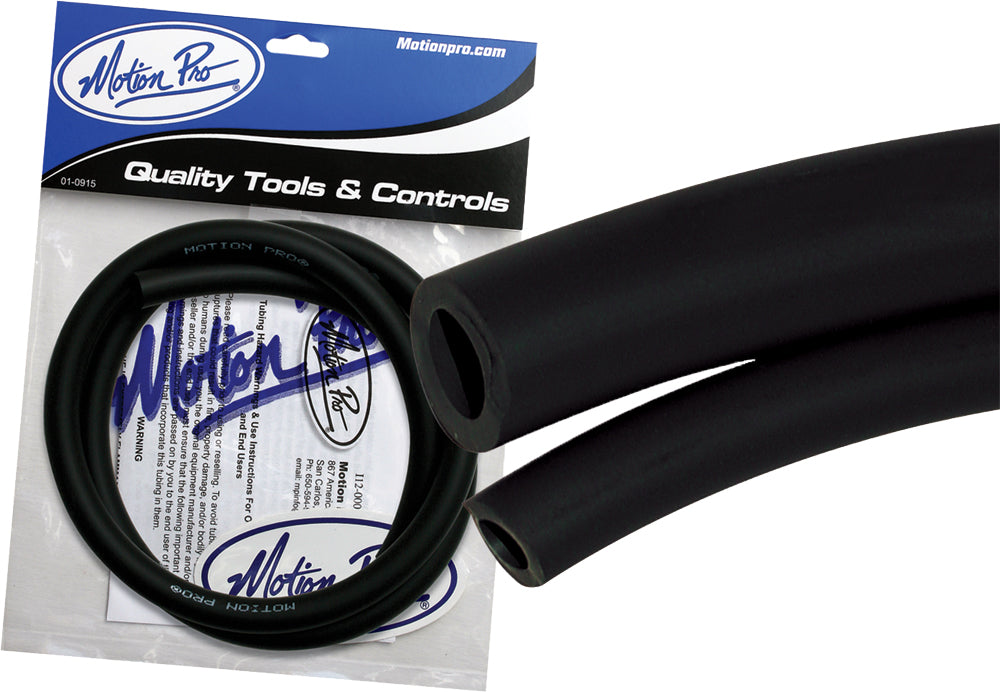 Black Tygon fuel line by Motion Pro, 1/4 inch diameter, 3 feet long for intake, carb, and fuel system applications.