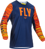 Fly Racing Kinetic Wave Jersey Navy/Orange Lg 375-521L