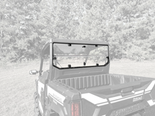 Load image into Gallery viewer, SEIZMIK Rear Folding Windshield for street motorcycles, UV protection, black finish, with foldable design for easy installation and storage.