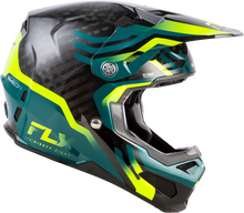 Charger l'image dans la galerie, Formula S Carbon Byte Helmet Black Carbon/Teal/Lime 2x