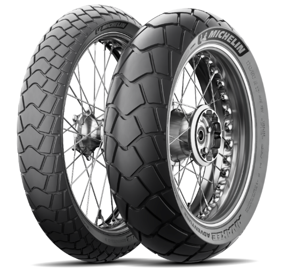 Michelin Anakee Adventure 2 front tire, 120/70R19, 60V, radial tubeless/tube tire with tread pattern for adventure motorcycles.