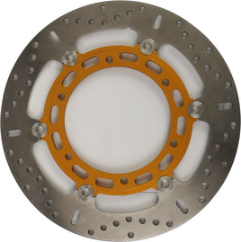 EBC Motorcycle Brakes standard brake rotor 15-2074X showing ventilated metal disc with mounting holes for motorcycle braking system