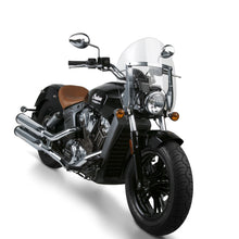 Load image into Gallery viewer, National Cycle Switchblade Shorty Clear Motorcycle Windshield, transparent windscreen with mounting hardware visible