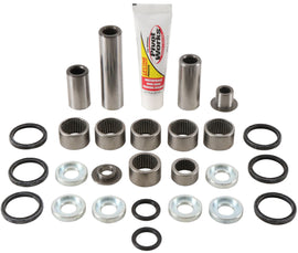 Pivot Works suspension linkage rebuild kit for Kawasaki models, featuring durable components for bike maintenance and repair.