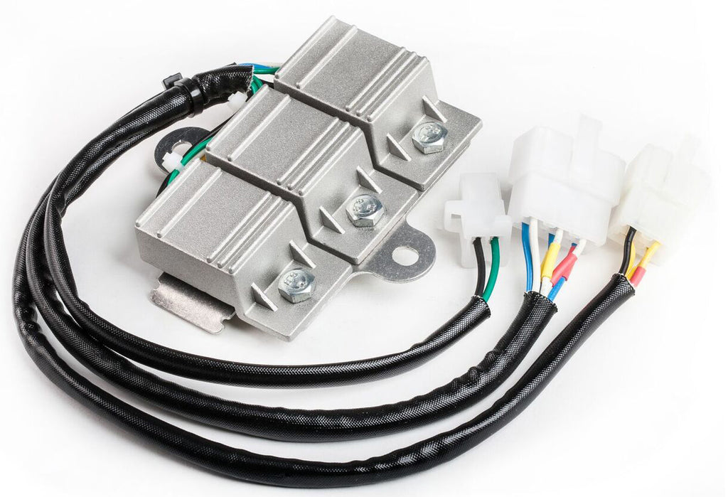 Ricks Motorsport Electric CDI for Honda motorcycles, compact electrical component with wiring connectors, used for ignition control.