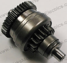 Load image into Gallery viewer, Ricks Motorsport Electric starter drive for motorcycle starters, compact metal component with wiring connections.