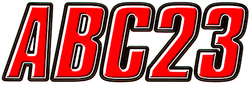 Hardline Series 800 registration decal kit in red and black with graphics for motorcycle or vehicle customization.