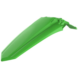 Polisport Plastics green rear fender for street bikes, model 64-06297, designed for durability and style.