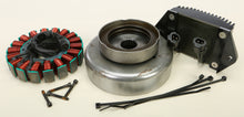 Load image into Gallery viewer, Cycle Electric alternator kit for Harley FLH/FLT 2009-2010, showing electrical components and mounting hardware in the image.