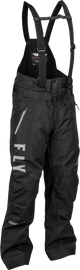 Fly Racing Carbon Bib in black, featuring lightweight, durable racing gear with adjustable straps and breathable fabric for motocross riding.