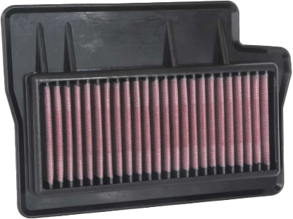 K&N Yam 799021 air filter showing a cylindrical, reusable air filter with pleated fabric design for motorcycle air intake.