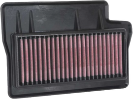 K&N Yam 799021 air filter showing a cylindrical, reusable air filter with pleated fabric design for motorcycle air intake.