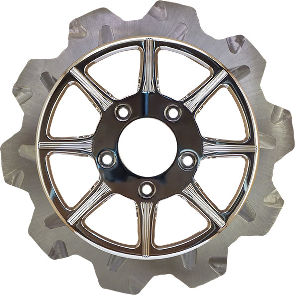 Lyndall Racing Brakes high carbon steel Phoenix rear rotor, chrome finish, 11.5-inch diameter, for racing vehicles.
