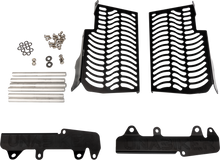 Load image into Gallery viewer, Unabiker Radiator Guard Hon 668-5100 showing a protective metal guard for motorcycle radiators with a sturdy, metallic finish