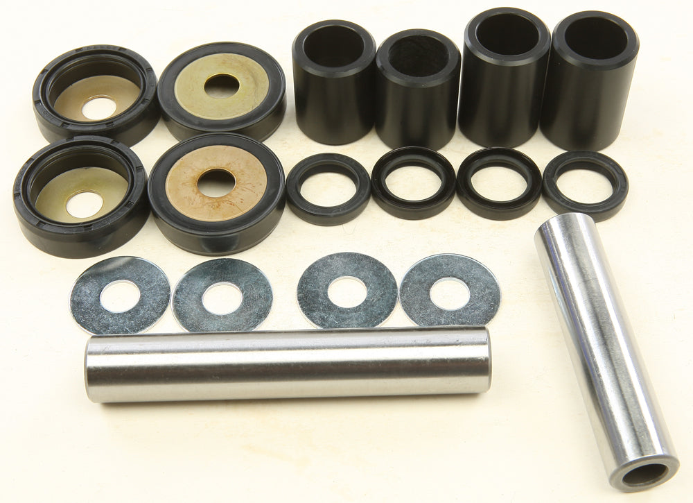 All Balls rear knuckle bushing kit for suspension, showing black rubber bushings and metal components in a close-up image.