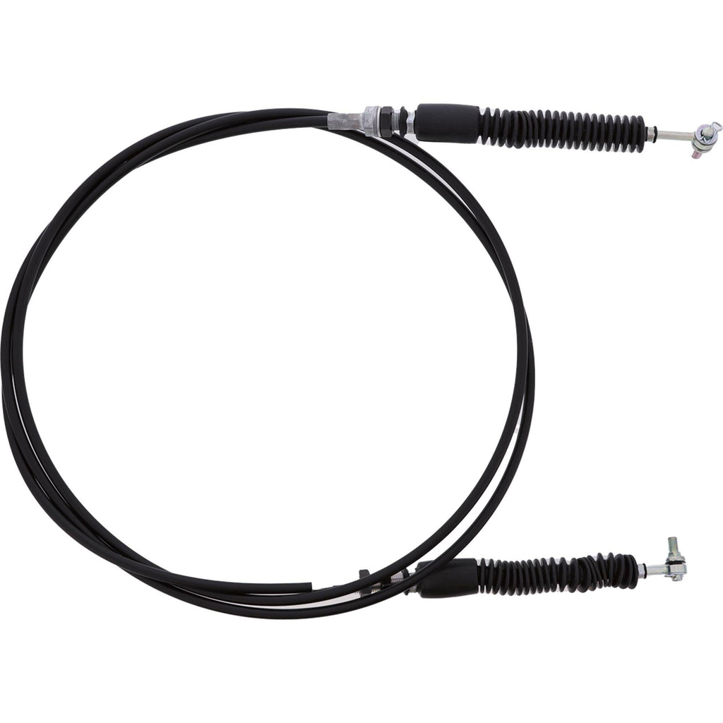 All Balls UTV shift cable with polished finish, designed for hydraulic control lines and gear shifting systems.