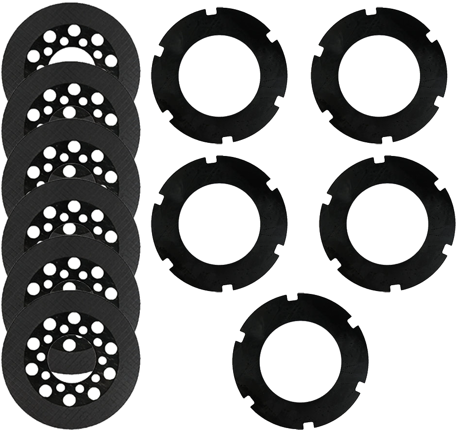 ALTO Carbonite Big Twin clutch pack with multiple clutch plates and springs for 41-83 Harley-Davidson motorcycles