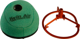 Twin Air Powerflow Kit 715-0220C air filter with black foam and plastic frame, designed for optimal engine airflow and filtration.