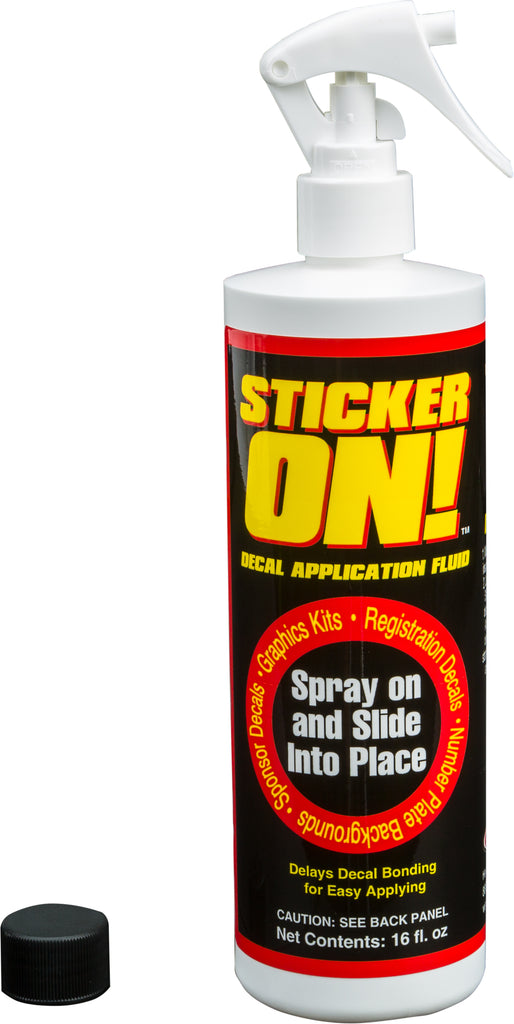 Hardline Sticker-On 16oz chemical container with label and cap, used for industrial or cleaning purposes.