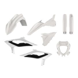Polisport Plastics Beta white plastic body kit for motocross bikes, part number 64-91316, shown on a motorcycle.
